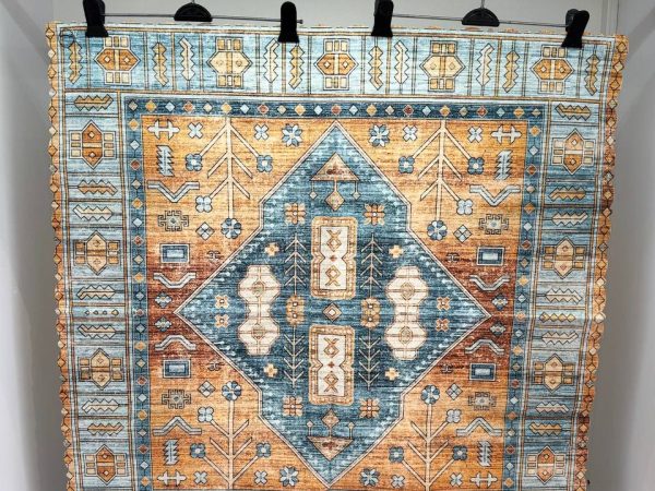 رومیزی مربع طرح زرین