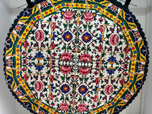 رومیزی گرد طرح لوتوس