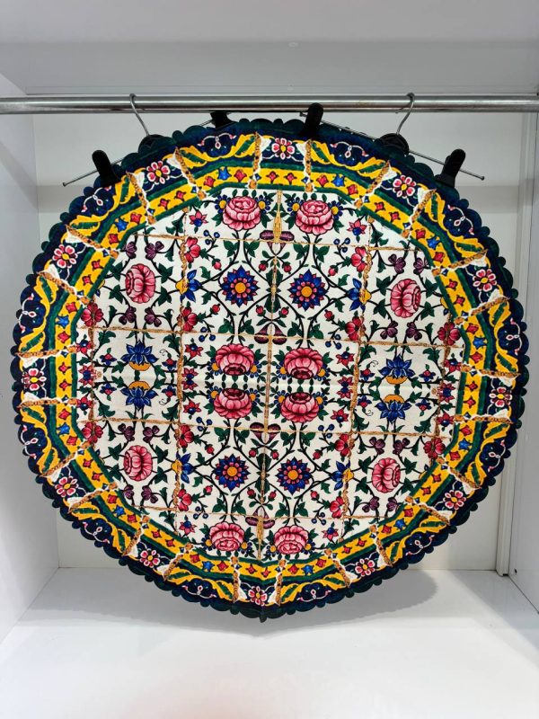 رومیزی گرد طرح لوتوس