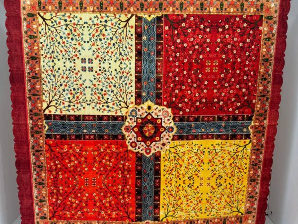 رومیزی مربع طرح چهارفصل