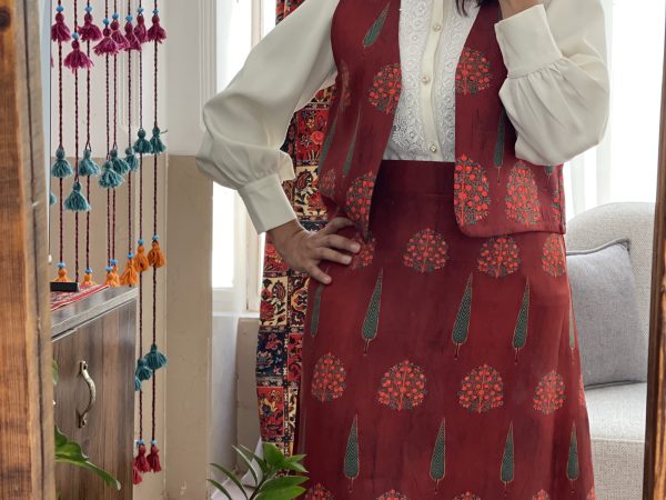 دامن طرح نارملا زرشکی