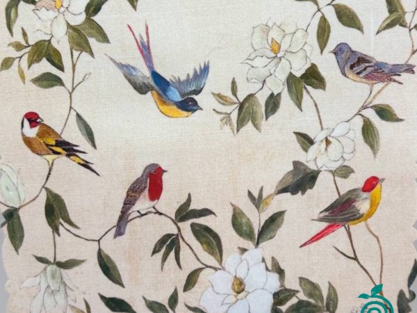 رومیزی عسلی طرح بهار