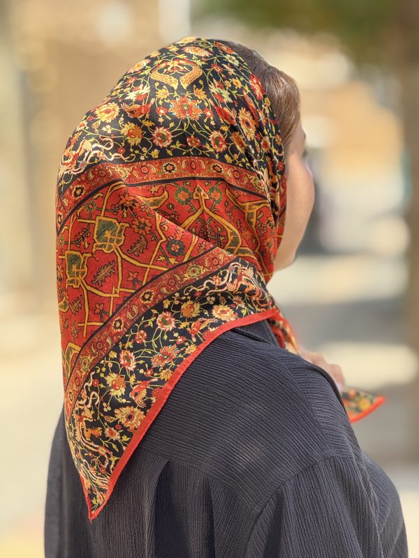 مینی اسکارف طرح سیمرغ
