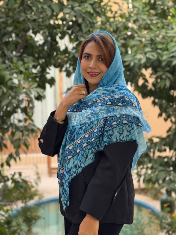 روسری نخی طرح قند گلستان -قواره120 - Image 2