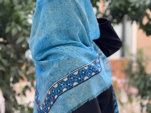 روسری نخی طرح قند گلستان -قواره120