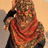 روسری نخی طرح سیمرغ -قواره 120