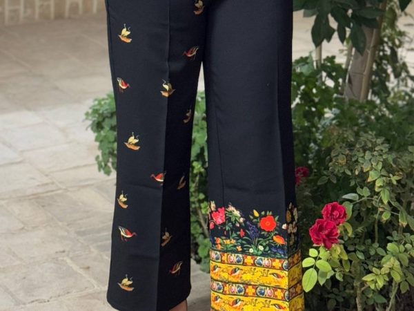 شلوار طرح چهارباغ مشکی