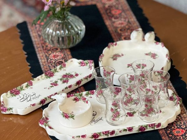 ست گلسرخی 10 تکه