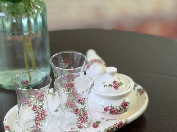 ست چایخوری 3نفره گلسرخی برنا